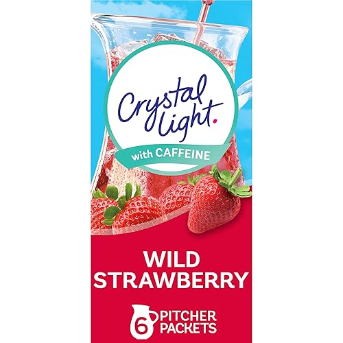 Crystal Light Mezcla de bebidas en polvo de fresas silvestres bajas en calorĂas sin azĂşcar 6 paquetes de jarra Crystal Light Mezcla de bebidas en polvo de fresas silvestres bajas en calorĂas sin azĂşcar 6 paquetes de jarra