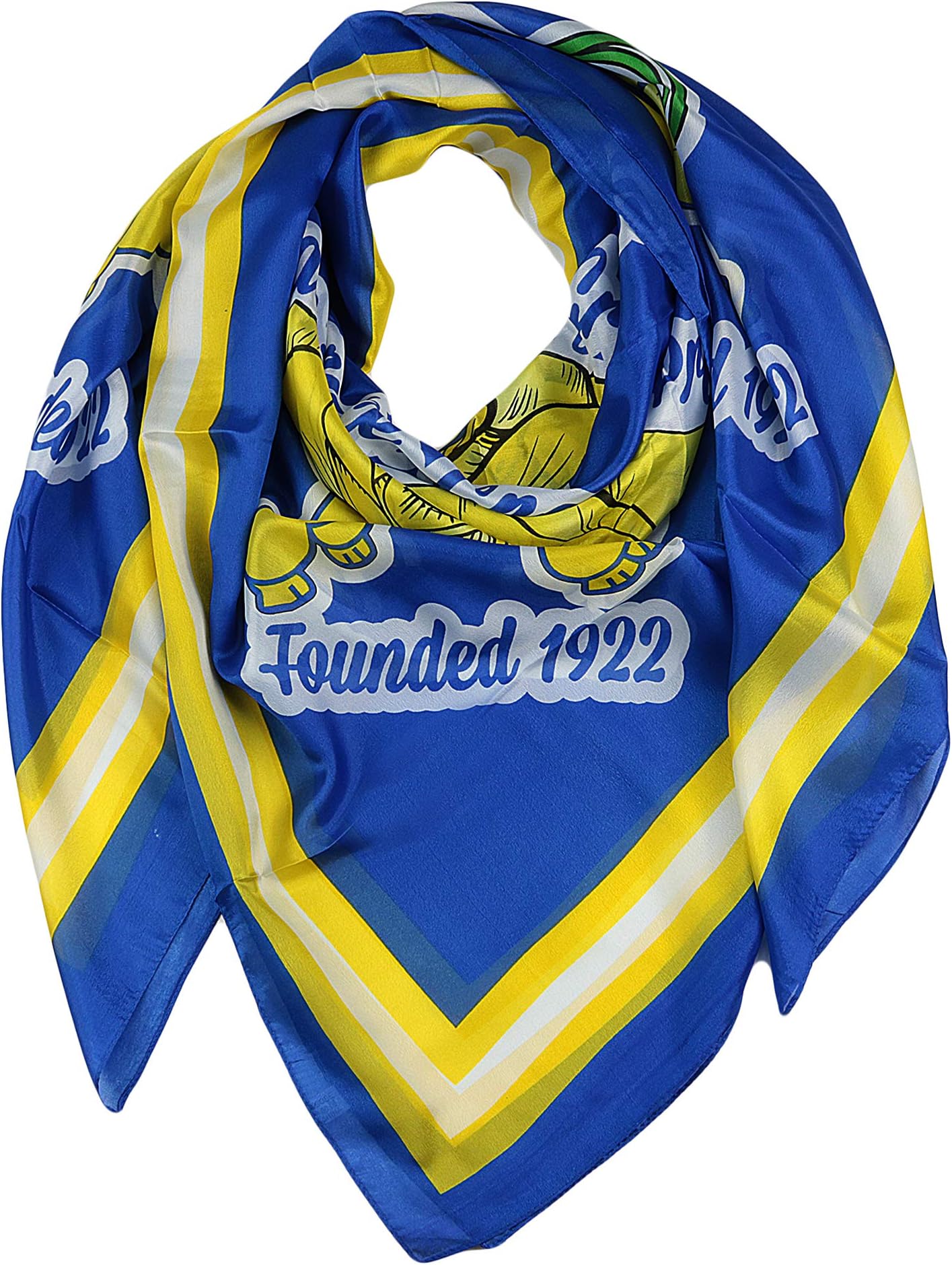 DWO Women's Royal Blue and Gold Sigma Gamma Rho Faux Silk Square Scarf