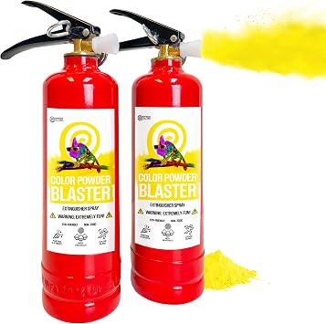 Chameleon Colors Color Blasters, Gender Reveal Fire Extinguisher, Gender Reveal Smoke Bombs, Powder Cannon, Smoke Blaster, War and Holi Color Blaster, 2 Yellow Blasters