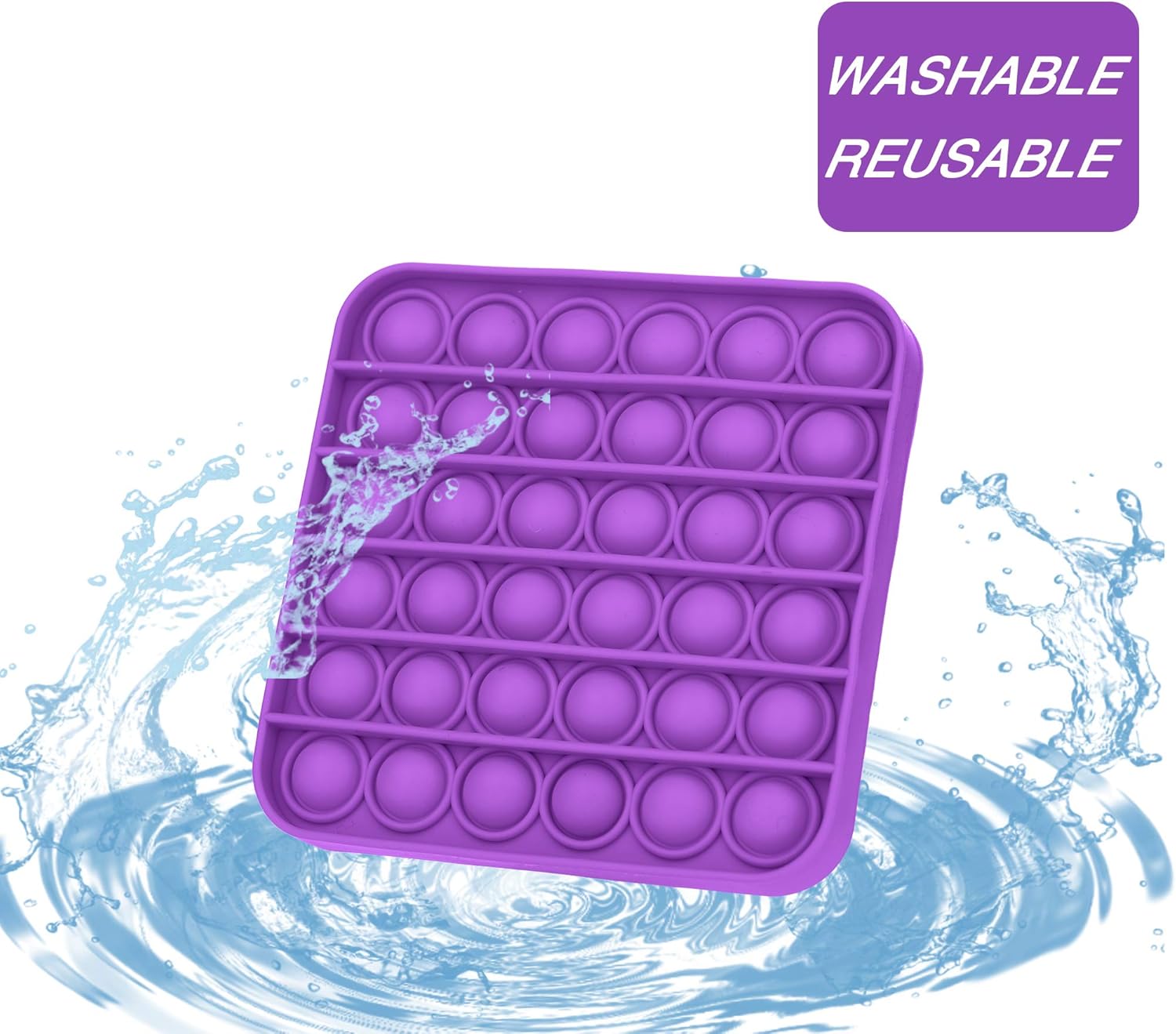 SINROBO 3 Pcs Push Pop Bubble Squeeze Sensory Fidget Toy Autism Special Needs Stress Reliever,for Homeschool & Office, Good for Kids with ADD, ADHD or Autism, and Adults(Square) : Office Products