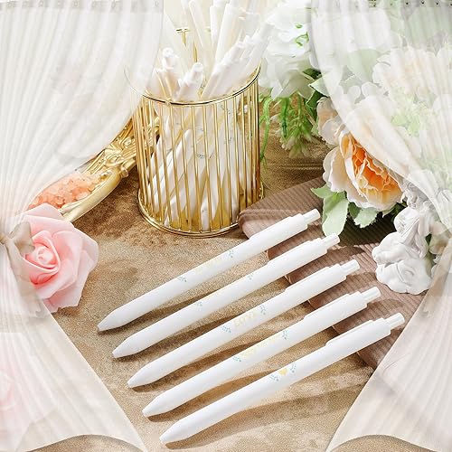 Miniatura 5 de Ctosree 50 bolígrafos de despedida de soltera, bolígrafos de boda para libro de visitas, bolígrafo retráctil de tinta negra, para propuesta de