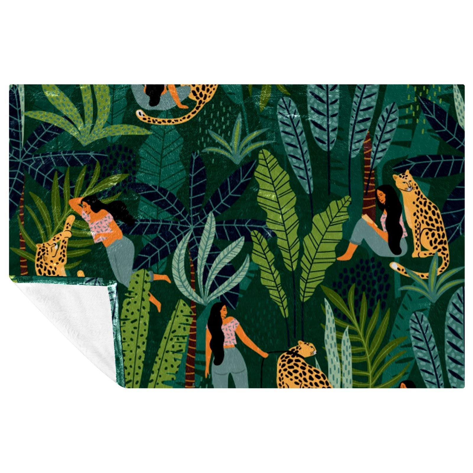 Couverture douce léopard anti-froid pour des nuits chaudes au lit