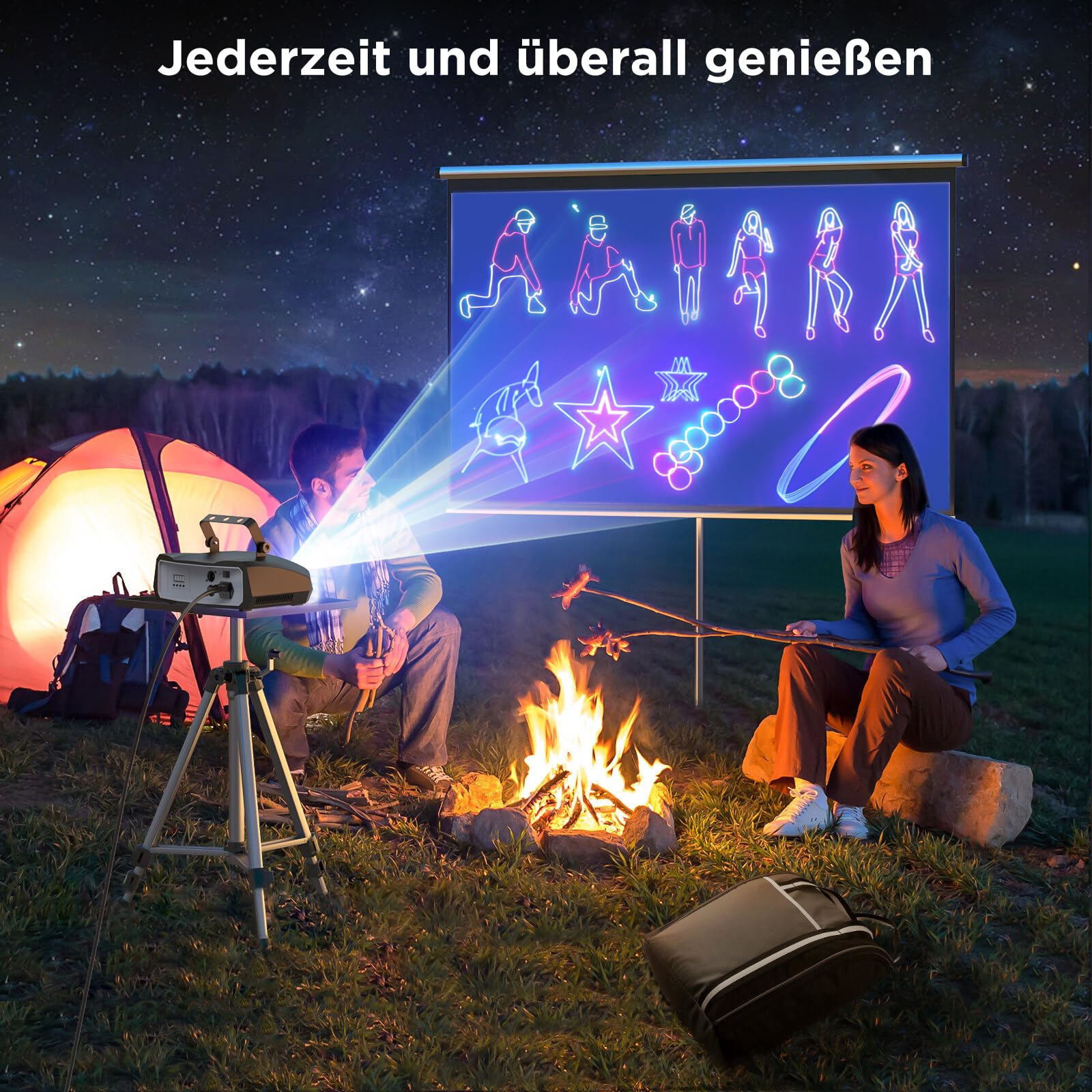 luce da festa, animazione 3D faidate luce da discoteca DJ con app Bluetooth, luce di animazione e DMX512, adatta per feste, club, bar, Halloween, Natale