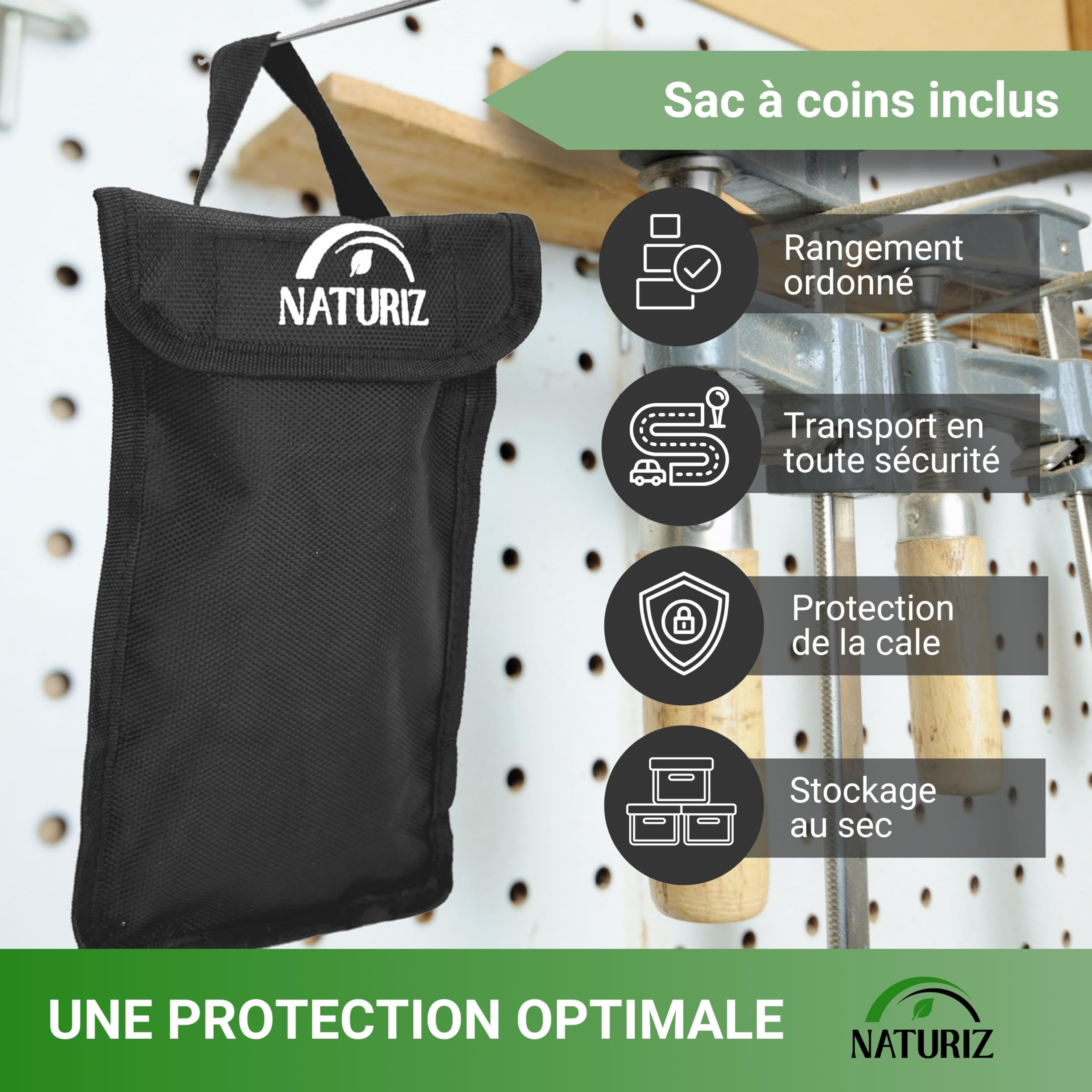 NATURIZ® Coin Fendeur pour Bois 2,3 kg – Coin de Fendage Torsadé Extra Tranchant, Bleu