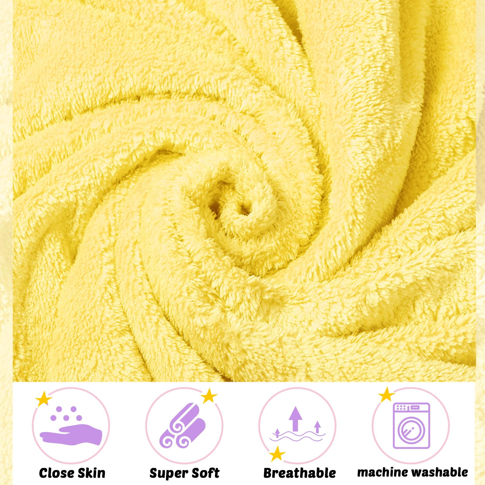 Reginary - Paquete de 4 toallas con capucha para bebé, forro polar coral, 30 x 30 pulgadas, suave y absorbente, manta de baño con capucha para recién nacidos, niños, niñas, suministros de regalo de