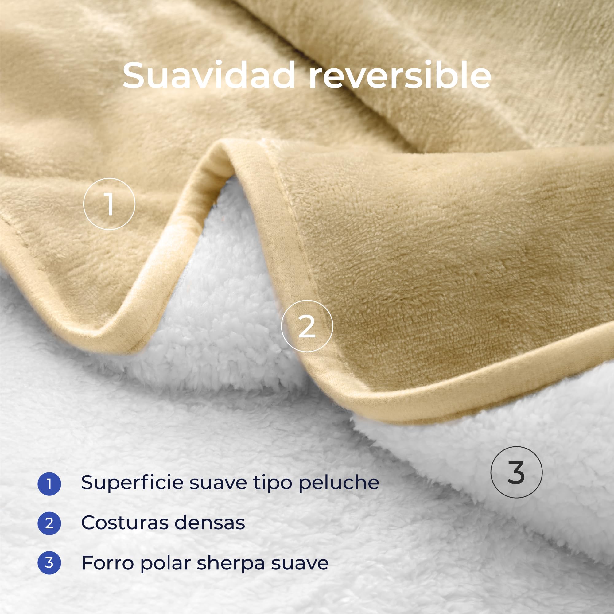 Dreamzie - Manta Impermeable Perro 80x100 cm - Manta Perros Reversible y Lavable - para Sofá y Cama - para Perro Pequeño - Sherpa - Beige