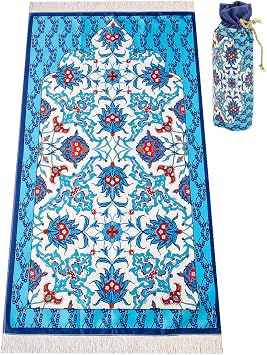 ihvan online Silk Textured Carrying Bag Prayer Rug (Desen 9)