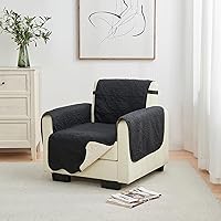 Vista 36 de Great Bay Home - Funda reversible de patchwork para sofá biplaza, protector de muebles lavable con correas elásticas - Funda para sofá para perros