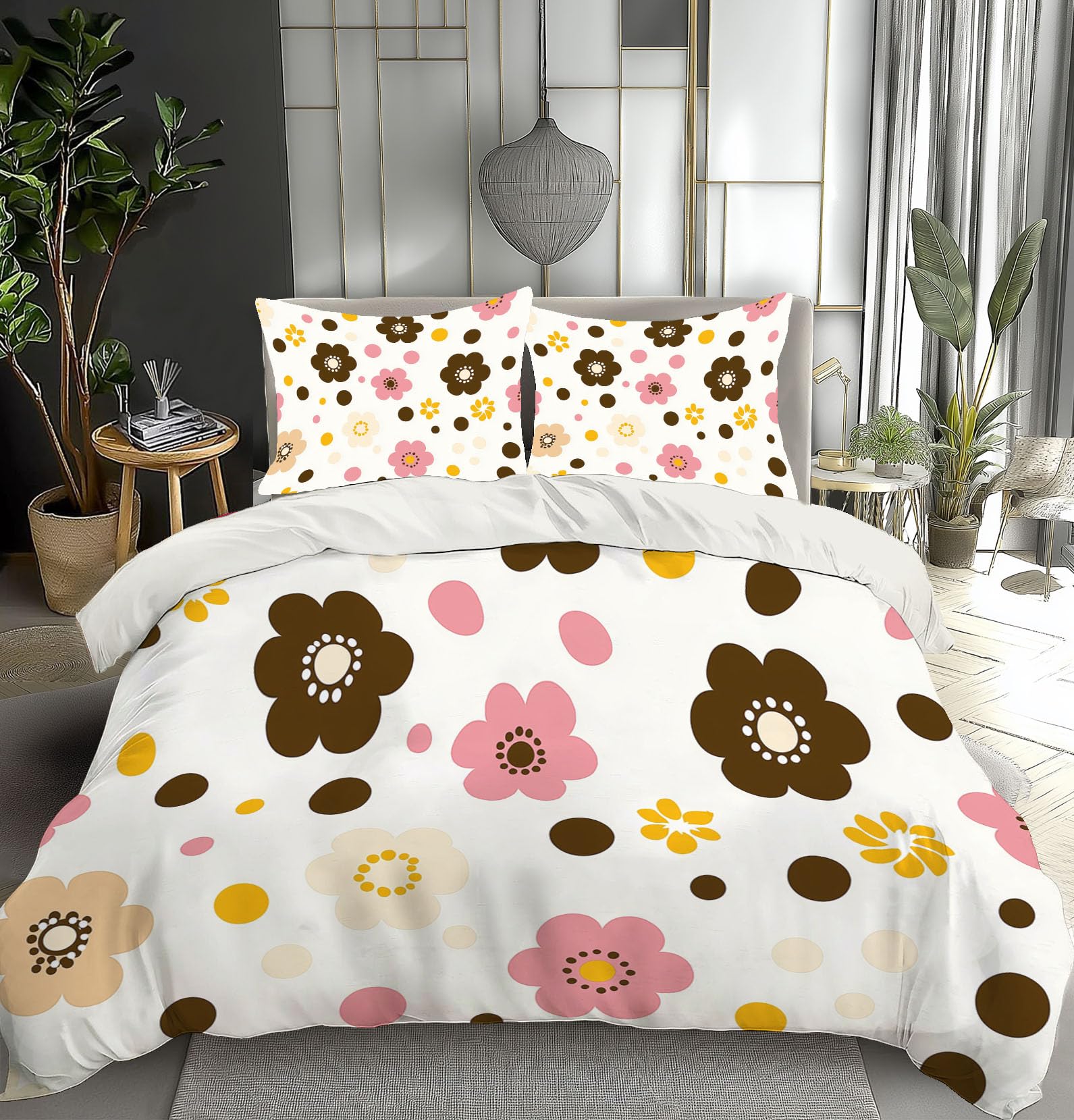 Parure de couette en microfibre anti-plis facile à laver 140x200cm