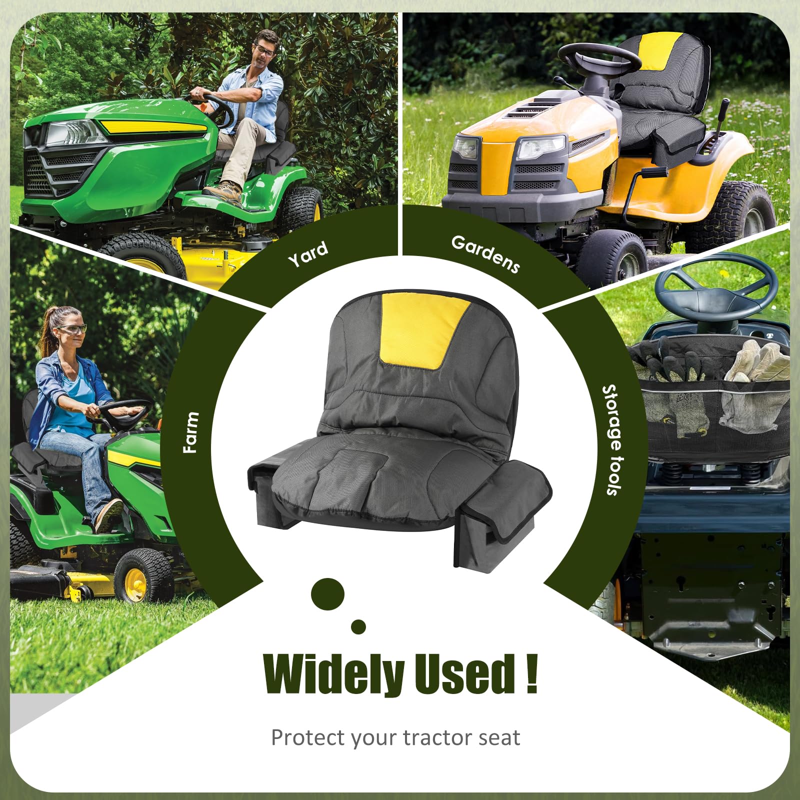 Lawn Mower Seat Cub Cadet Plaid Cover With Drink Cooler