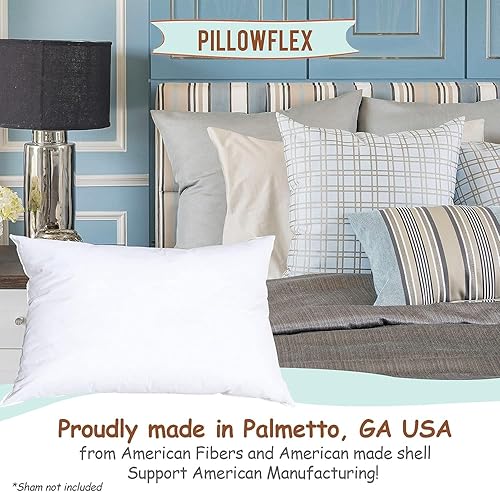 Miniatura 9 de Pillowflex Relleno de almohada de plumón sintético  Almohada alternativa de plumón de 12 x 22 pulgadas, almohada corporal ultra suave, almohada