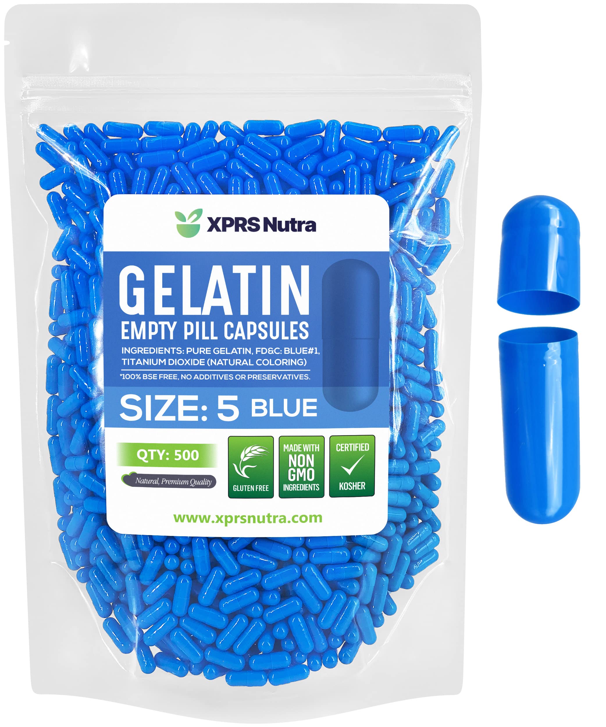 Buy XPRS Nutra Size 5 Empty s 500 Count Very Small Empty Gelatin s