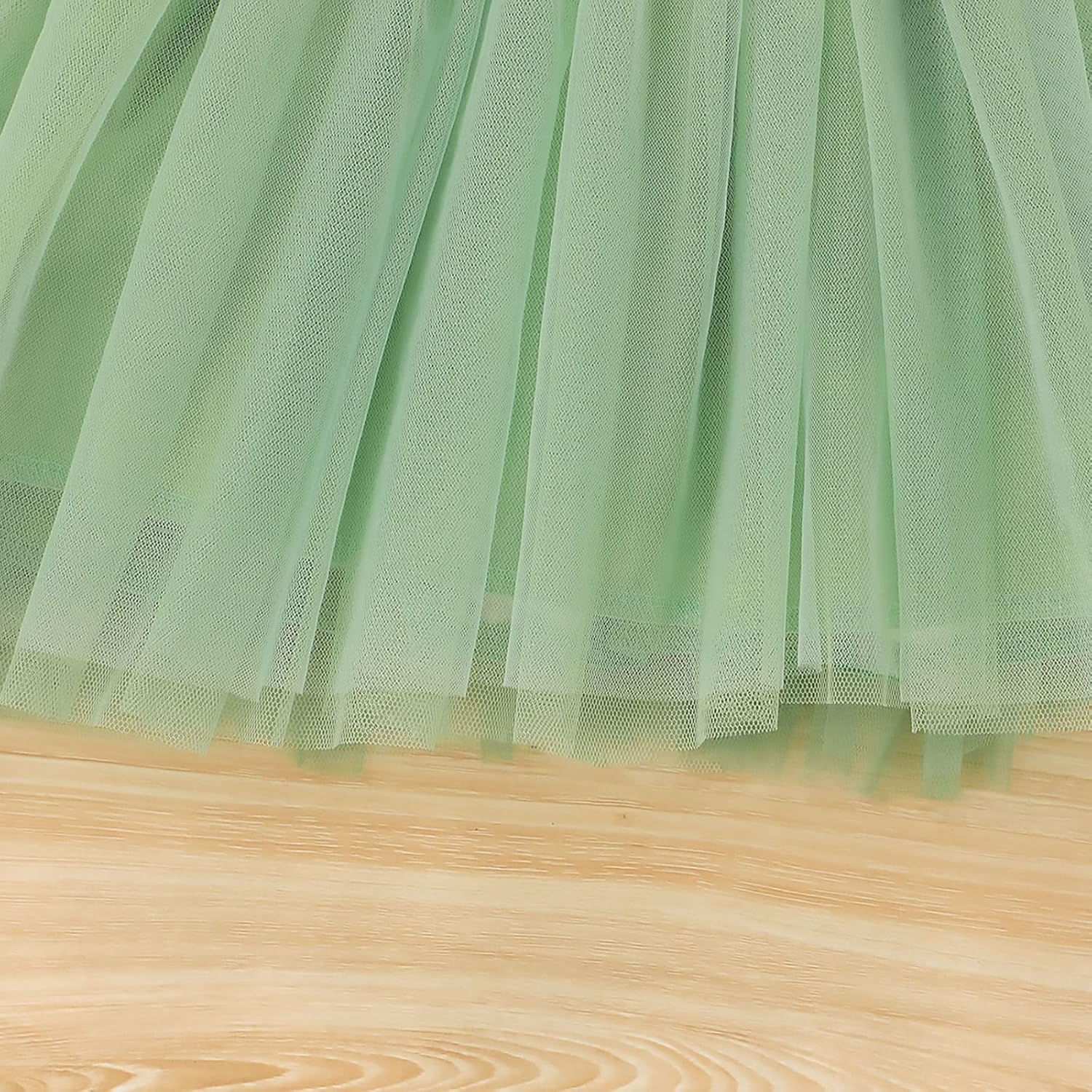 Toddler Baby Girls Summer Clothes Tutu Princess Dress Floral Sleeveless Dress Little Girl Outfits 18-24 Months Light Green image 6 of 9 B09XBC2X8V