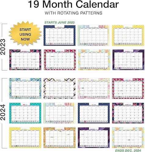 Miniatura 5 de Global Printed Products Calendario de escritorio 2024 páginas mensuales - 11 x 17 pulgadas - Se extiende hasta diciembre de 2024