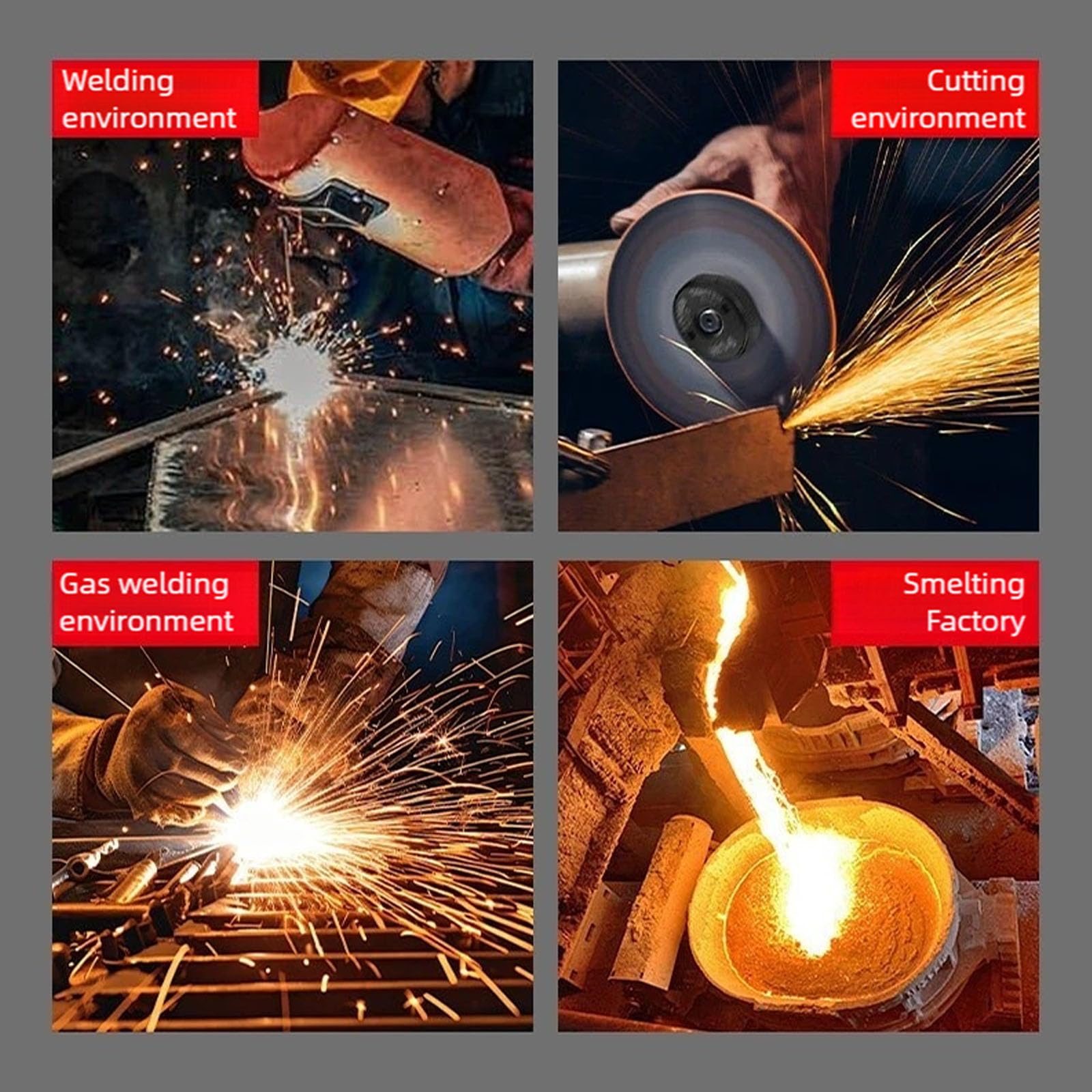 Welder - Delantal resistente al calor, tela ignífuga con correas ajustables, equipo de protección ligero para uso industrial y metalurgia, delantal protector de soldadura ajustable