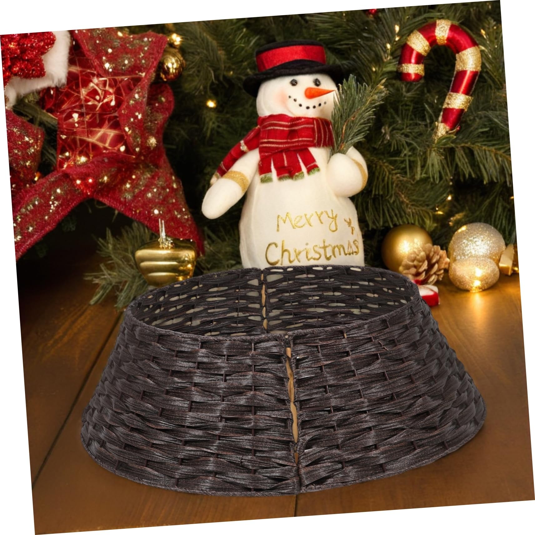 KOMBIUDA Gonna per Albero di Natale Decorazione Natalizia Collare per Albero di Natale per Alberi Artificiali per Feste e Ambienti
