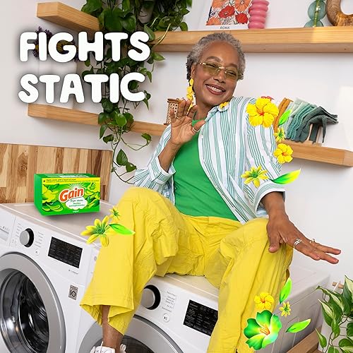 Miniatura 8 de Gain Paquete de lavandería paquetes de detergente para ropa Gain Flings (2 x 31 ct), hojas Gain Dryer (2 x 34 ct), Gain Fireworks Laundry Scent