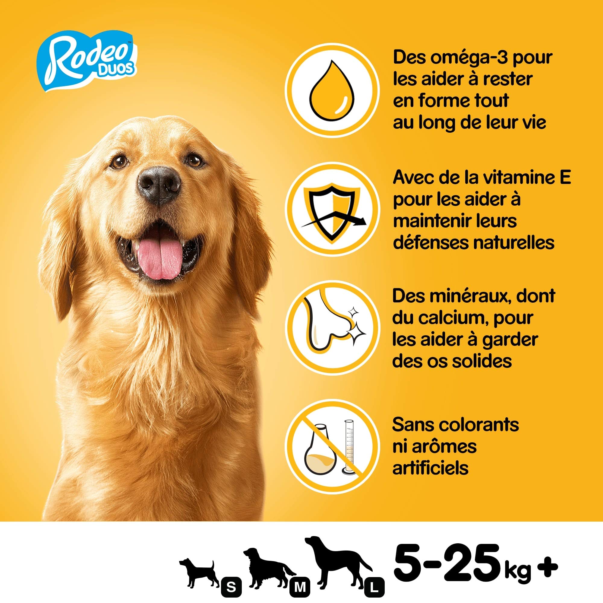 Pedigree Rodéo - Récompense - Bœuf - Sachet de 70 g - Lot de 24