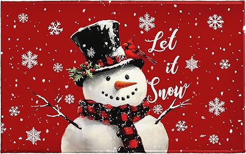 Vista 13 de Tapete de baño de bosque de pinos nevados de invierno Van Gogh, alfombra de baño de noche estrellada de 20 x 32 pulgadas, alfombra de felpa