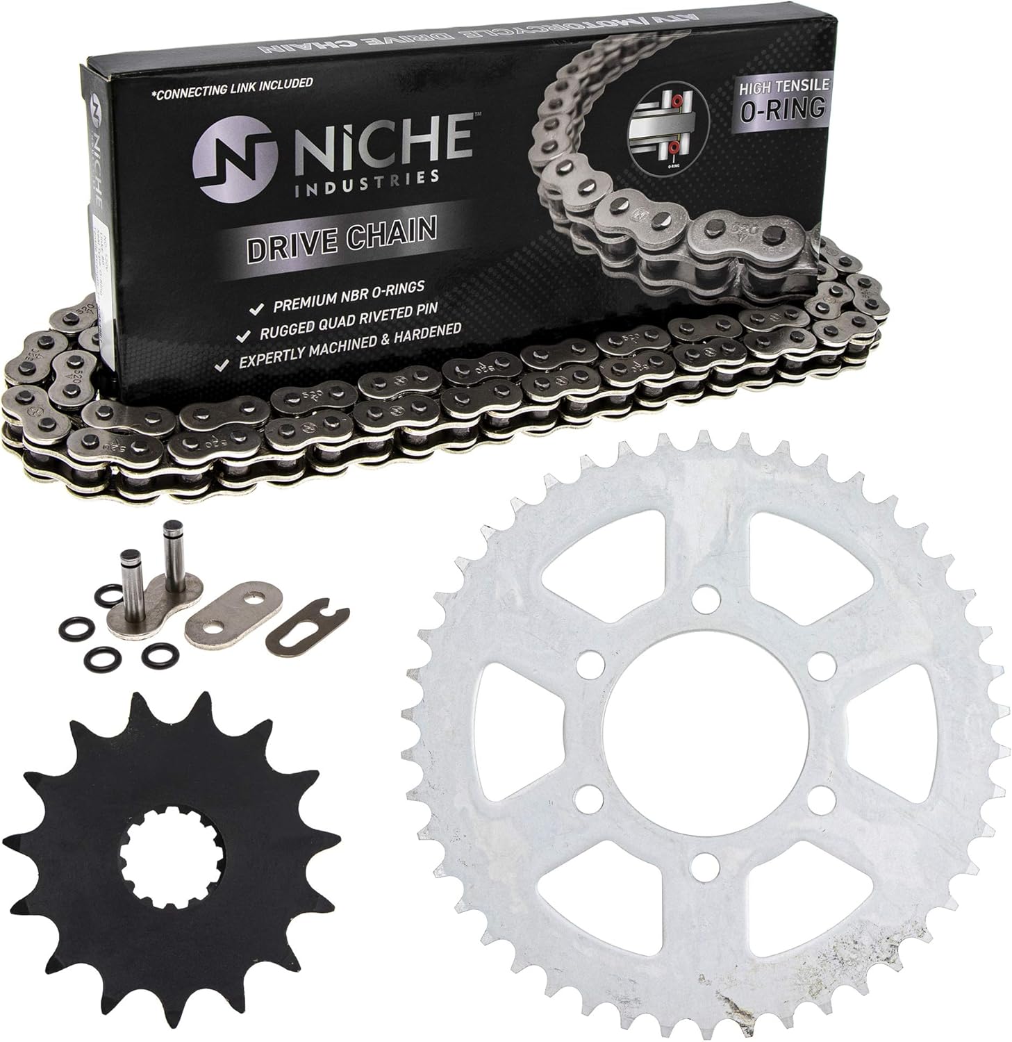 NICHE Drive Sprocket Chain Combo for Kawasaki Ninja 650