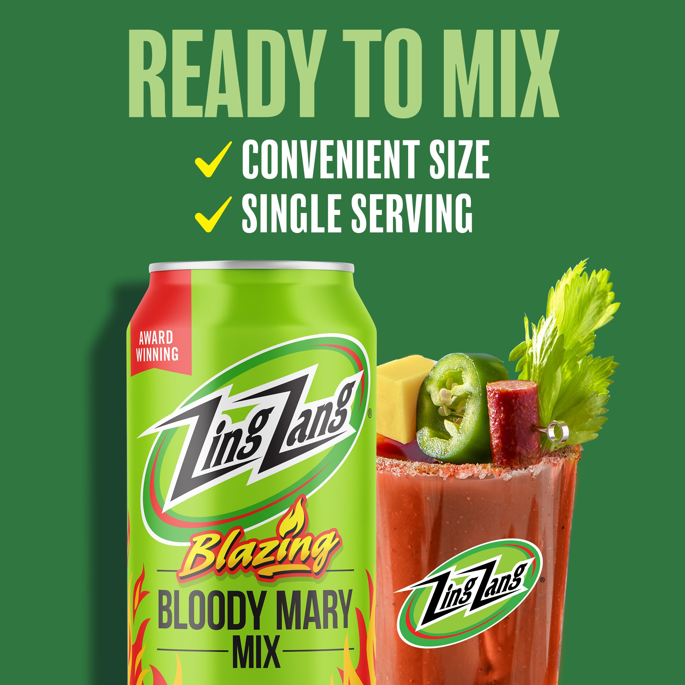 Amazon.com: Zing Zang Blazing Bloody Mary Mix, Non-Alcoholic