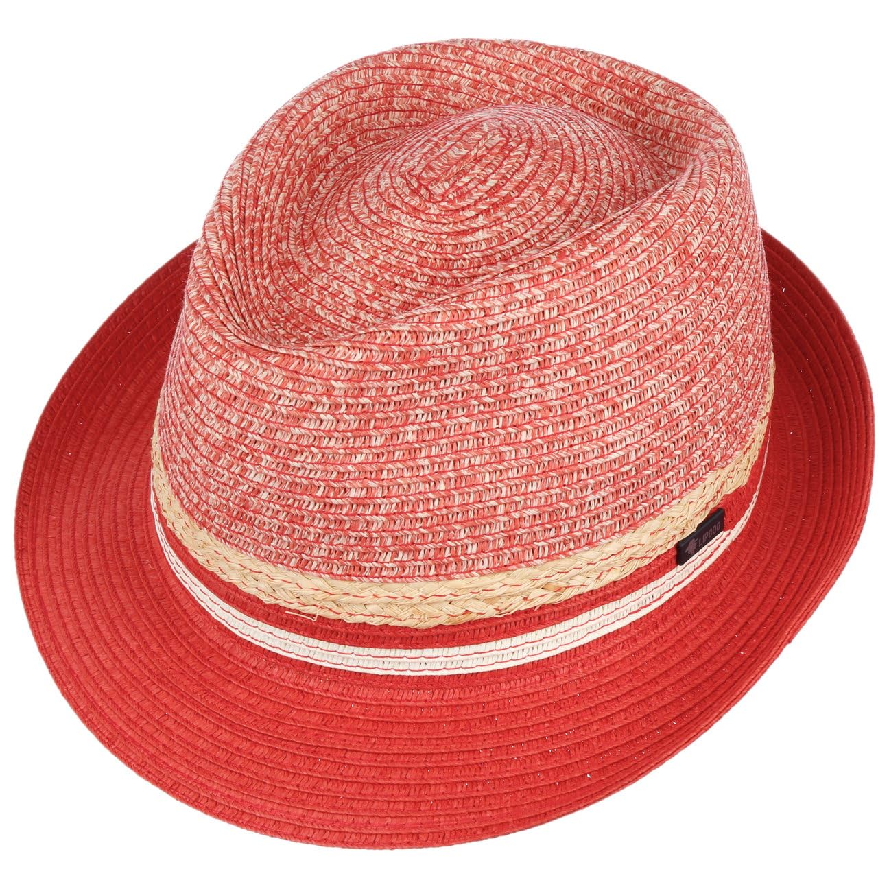 LIPODO Melanto Cappello Trilby in Paglia a Righe Prodotto in Italia Unisex Primavera Estate