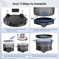 Vista 5 de UPSKY Tazón de agua para perros, de 5.5 L, gran capacidad, sin derrames, cuenco de agua para perros, a prueba de salpicaduras, con base elevada