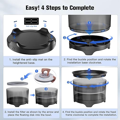 Miniatura 5 de UPSKY Tazón de agua para perros, de 5.5 L, gran capacidad, sin derrames, cuenco de agua para perros, a prueba de salpicaduras, con base elevada,