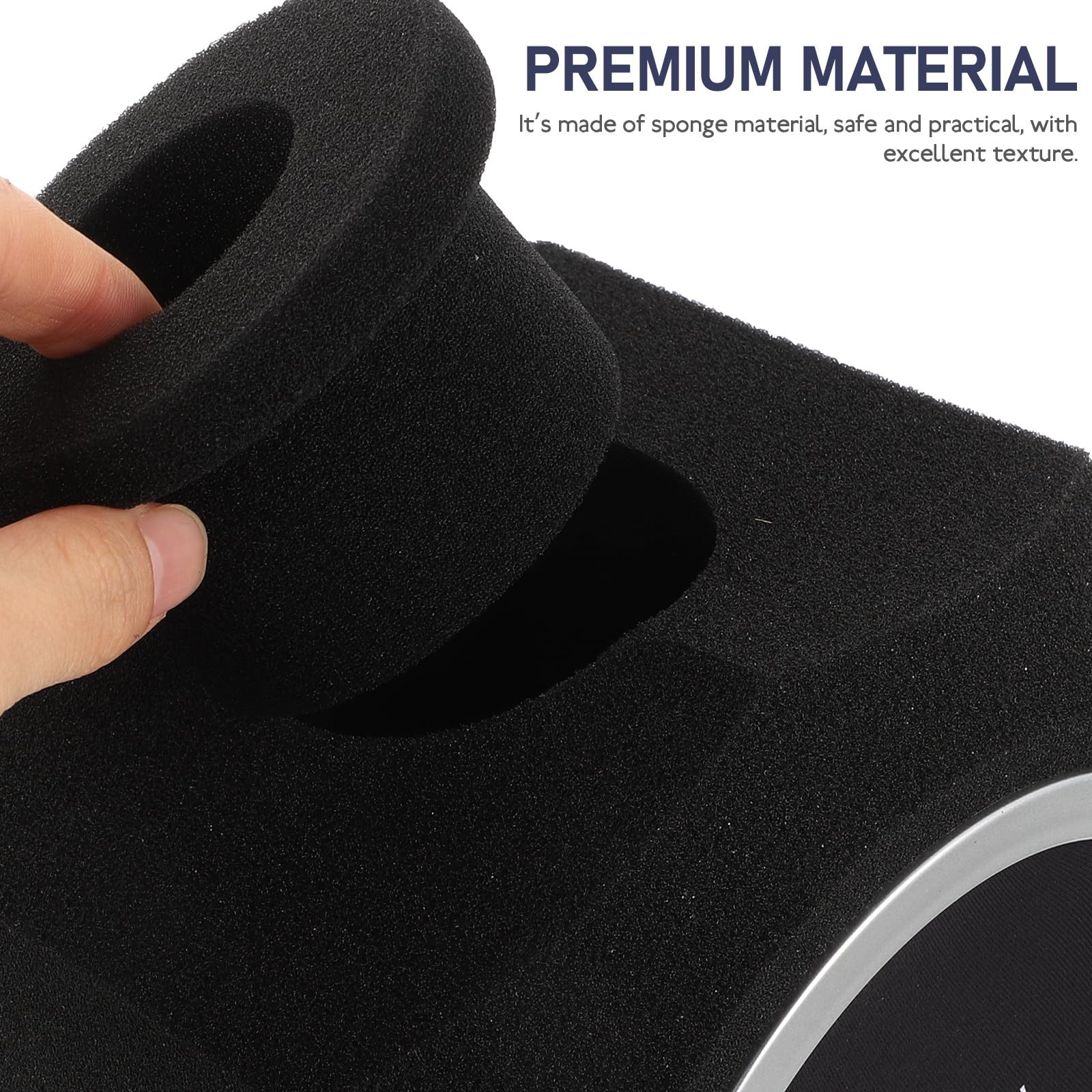 F2 Funda de Esponja para Micrófono, Cubierta Absorbente Negra | Reducción de Ruido para Grabación Interior, Filtro de Interferencias por Viento y Sonido, Uso Trípode Pequeño