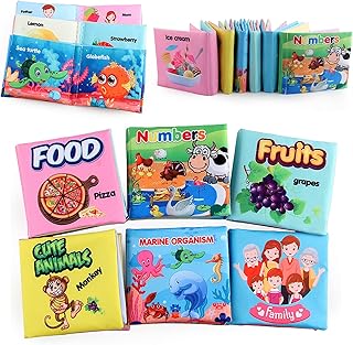 Baby Sensory Crinkle Cloth Bath Soft Tummy Time Toys Touch and Feel First Books for Babies Infants 0-6-12 Months Pack of 6 Baby Soft Crinkle Fabric for Baby Small Infant Quiet Busy Book