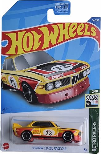 Hot Wheels 73 BMW 3.0 CSL Race Car, Retro Racers 2/10 [Amarillo]