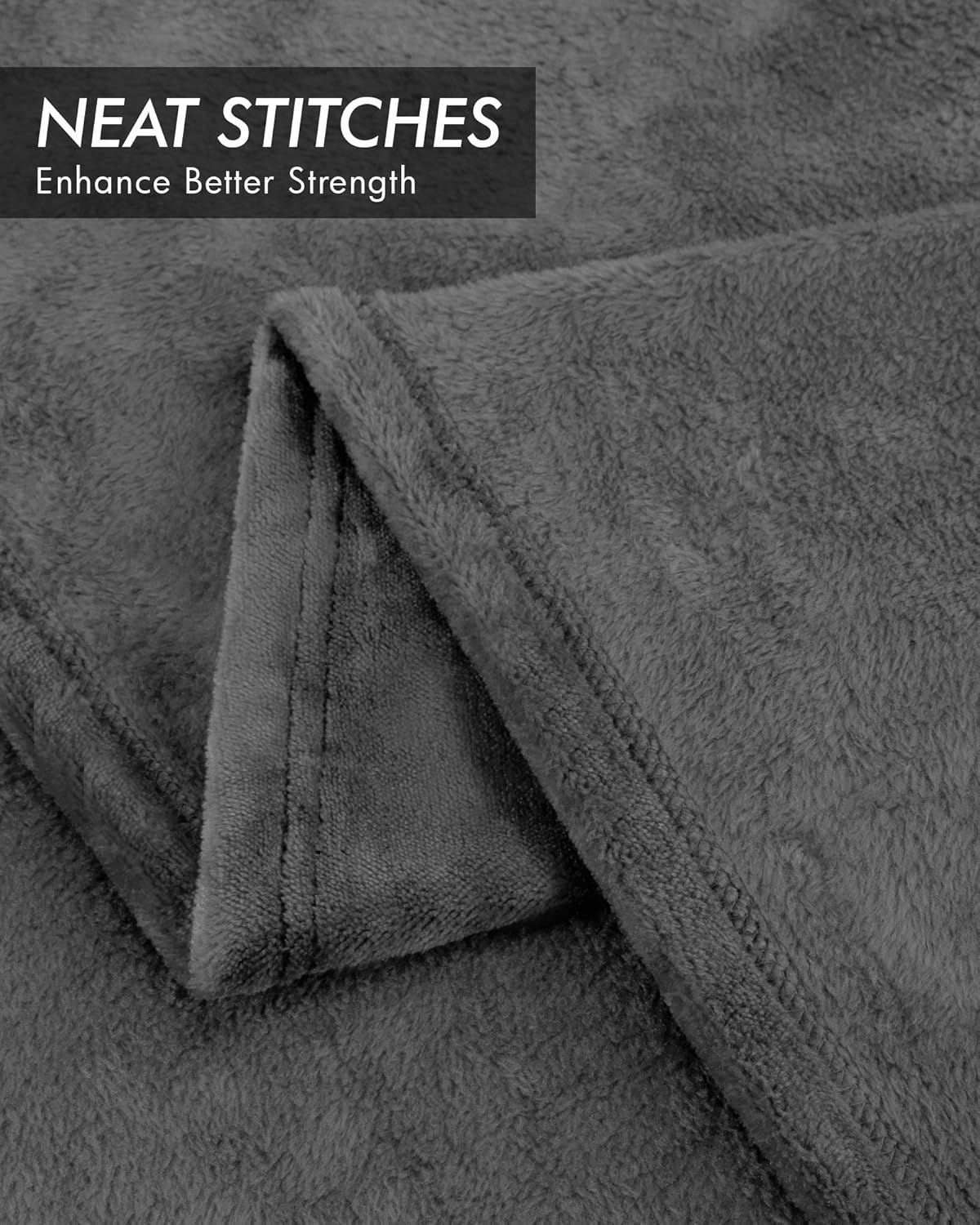 Utopia Bedding Fleece Blanket King Size Grey 300GSM Luxury Bed Blanket Anti-Static Fuzzy Soft Blanket Microfiber : Home & Kitchen