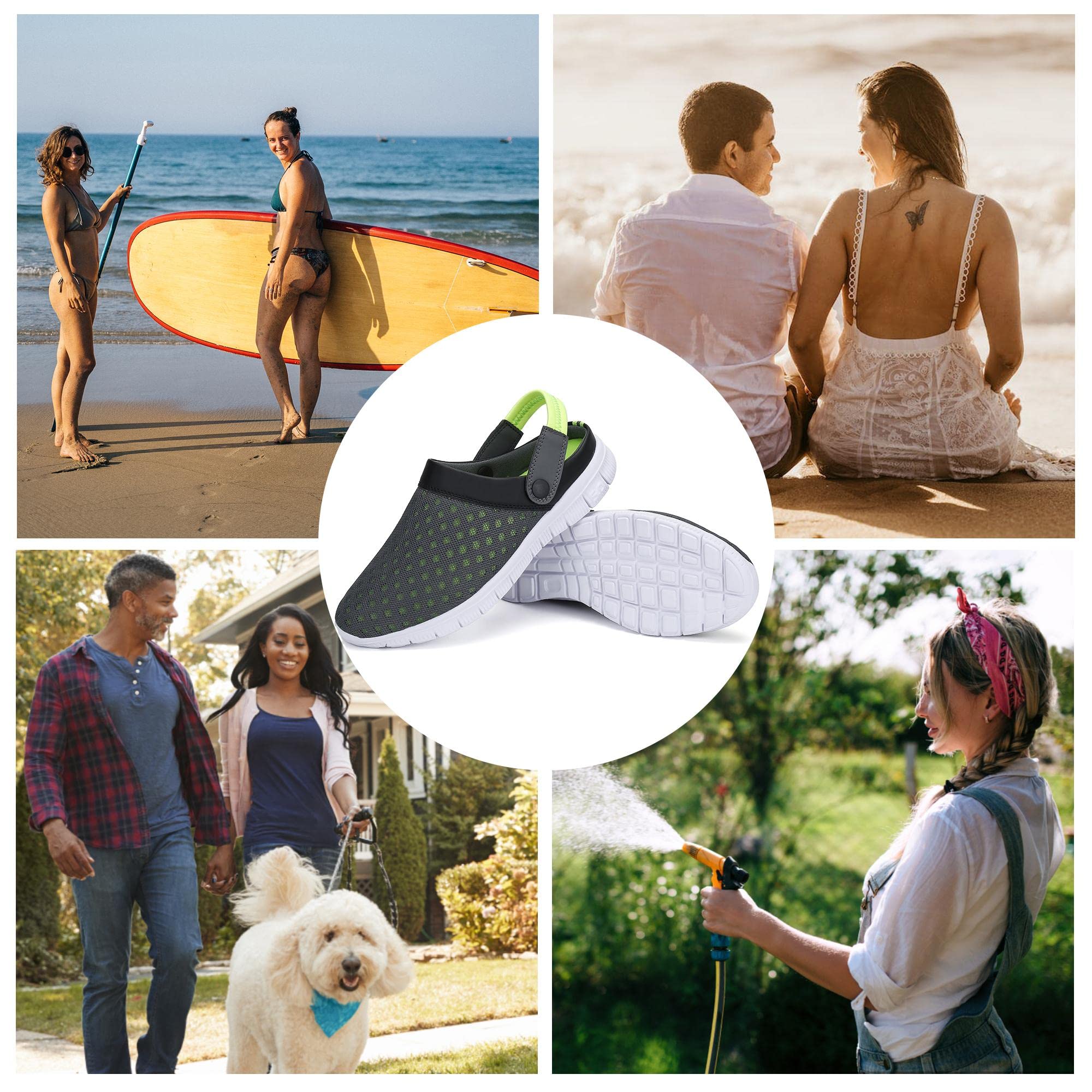 SAGUARO Zuecos para Hombres Mujer Verano Zapatillas de Playa Respirable Ligero Sandalias Tallas 36-48 EU