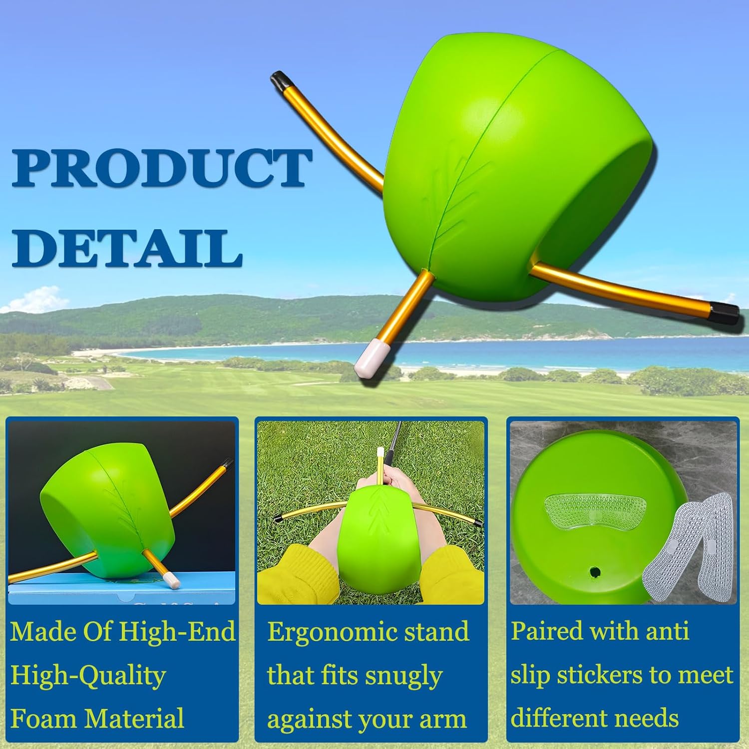 Golf Swing Trainer Aid,The Connector Golf Training Aid,Efficiency of Putting,Chipping,Golf Training Ball,Training Aid Enhance Hand Positioning for All Skill Levels-Portable
