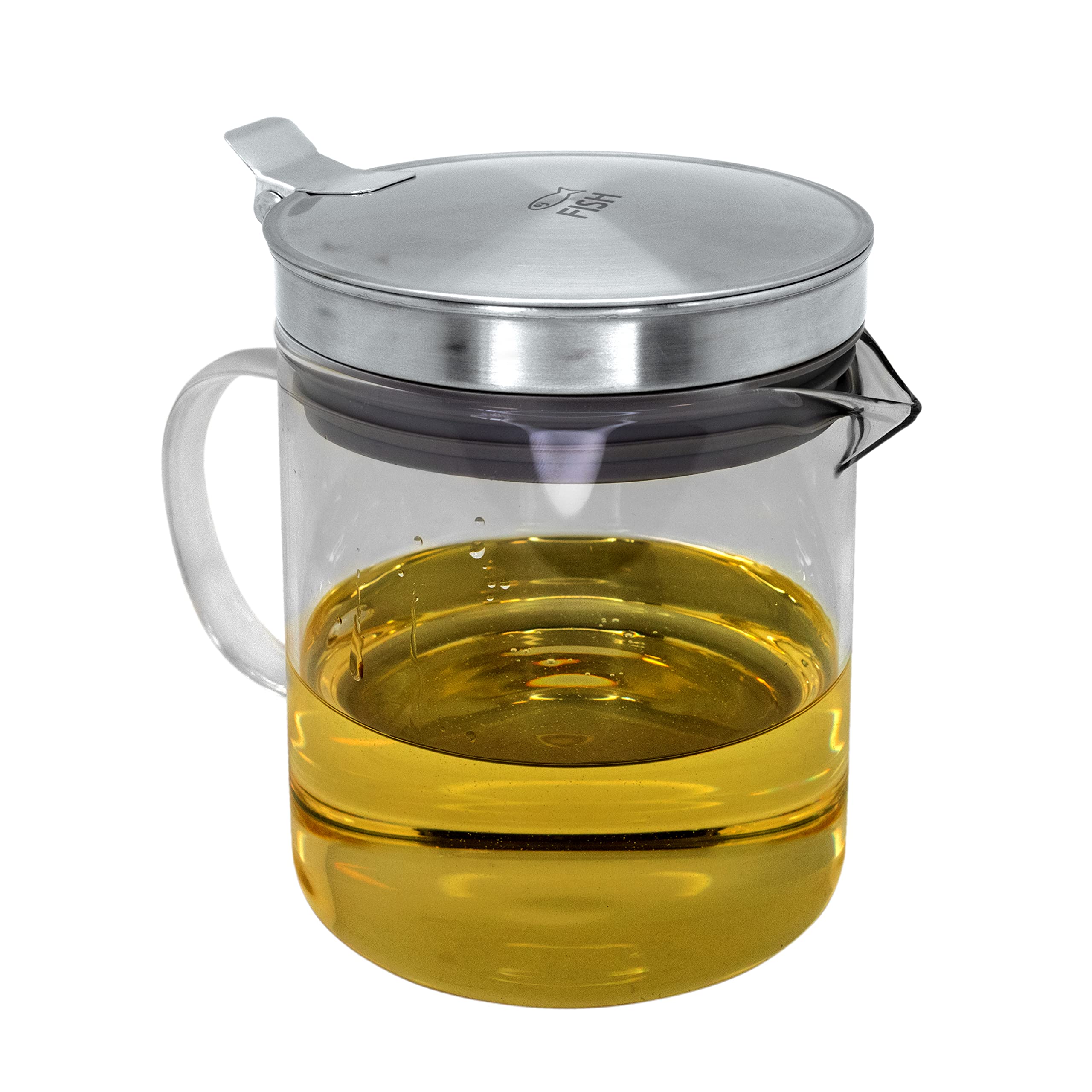 Nerthus FIH 942 grasera cristal con filtro 500 ml aceite pescado cocina reutilizable