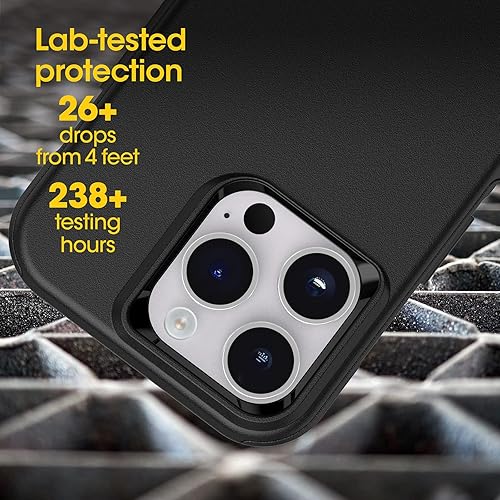 Miniatura 4 de OtterBox Paquete para iPhone 14 Pro (solamente) funda de la serie Commuter (negro) y protector de pantalla antimicrobiano Amplify Glass