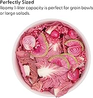 Vista 4 de W&P Porter Plastic Bowl Lunch Container w/ Protective Non-slip Exterior, Mint 1 Liter Lid & Snap-tight Silicone Strap Food Storage, Bento Box