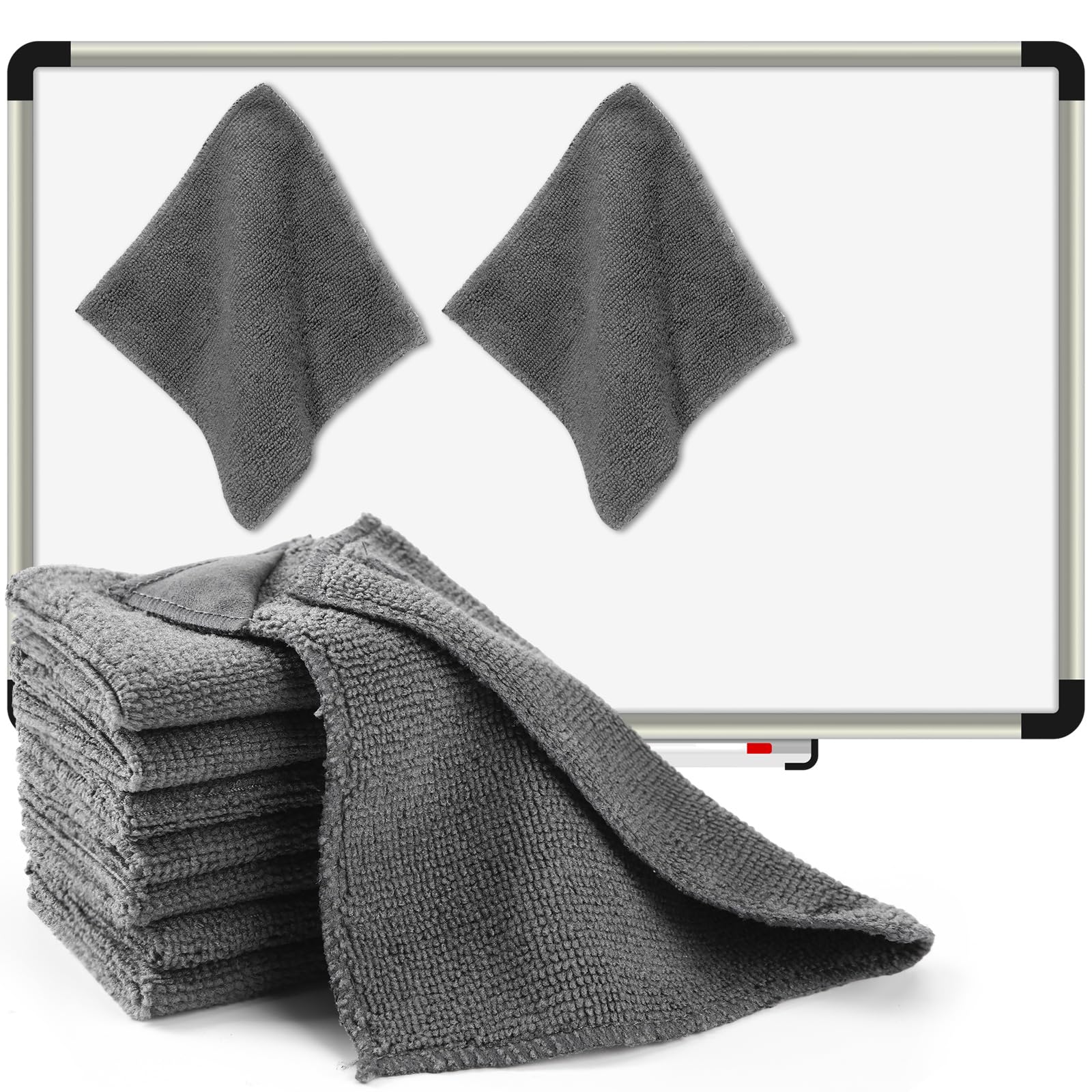 Fanfanwin 8 Pcs Magnetic Microfiber Cleaning Cloth Dry Erasers for White Boards Extra Magnetism Whiteboard Eraser for White Boards Blackboards
