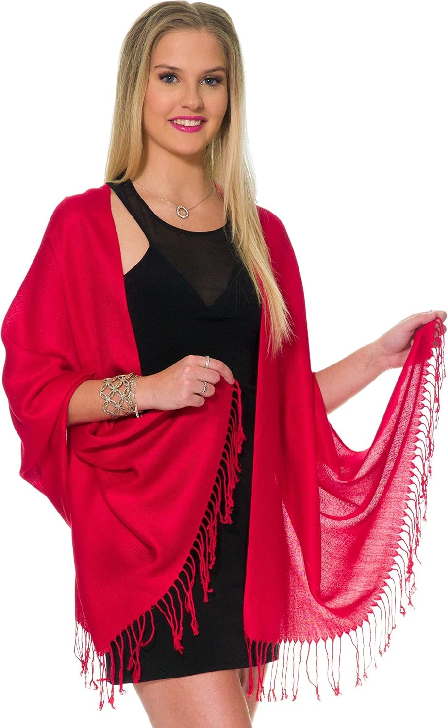 Pashmina Shawls and Wraps for Evening Dresses, Large Soft Pashminas Wedding Shawl - Image 2