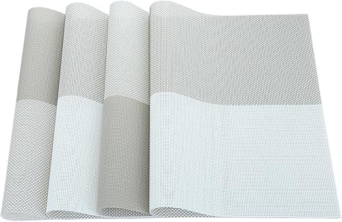 Miniatura 3 de rockcloud Juego de 4salvamanteles y posavasos de 4pcs resistente al calor resistente a las manchas Antideslizante PVC, Lavable, manteles individuales