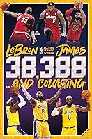 Vista 7 de NBA League - LeBron James All-Time Scoring Leader Wall Poster, 22.4L" x 14.7W", Blonde Framed Version