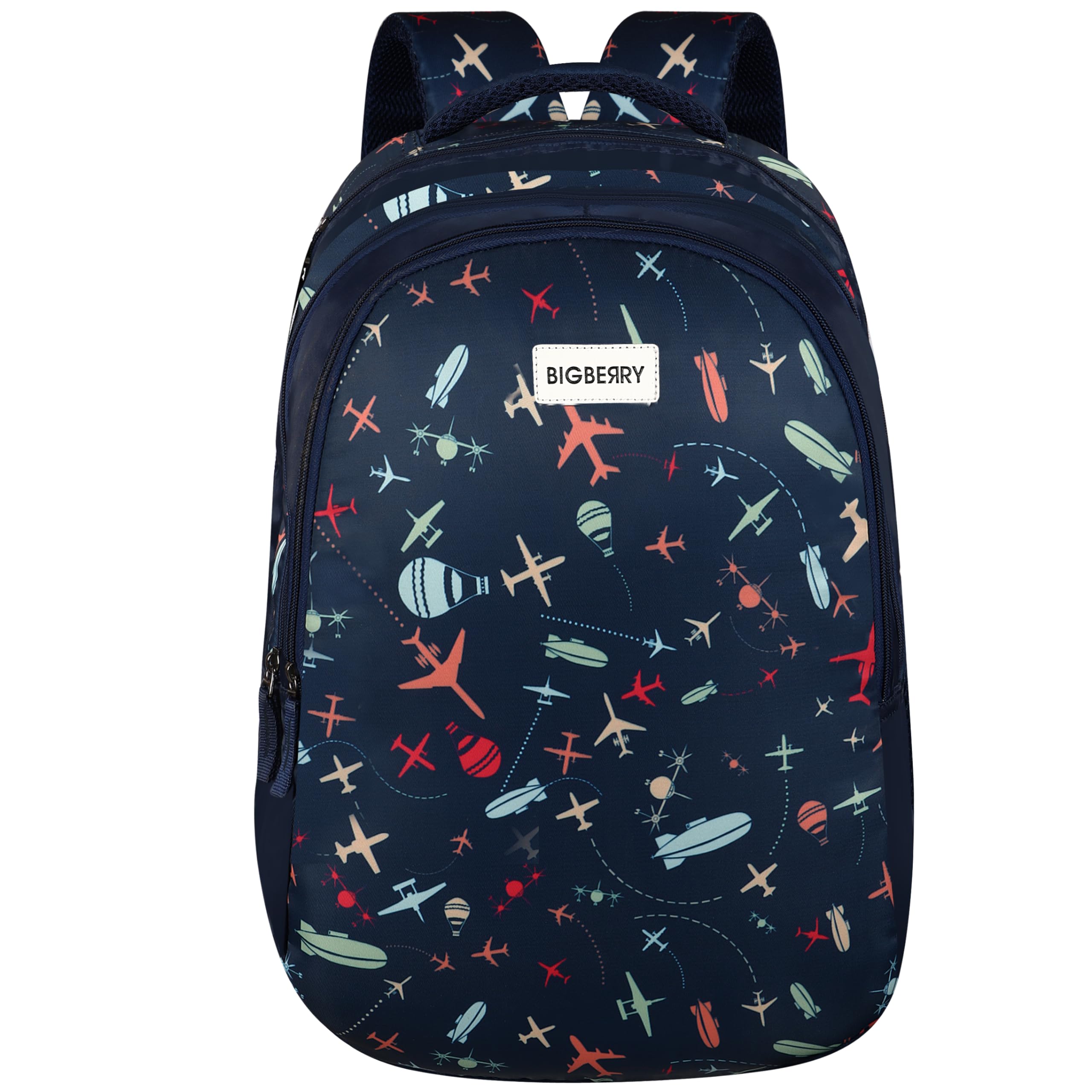 BIGBERRY crayons backpack for school, college, office & travel with Multiple Compartments & organiser, Water Resistant Fabric.