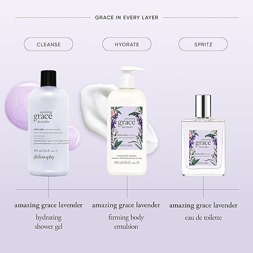 Miniatura 4 de philosophy Amazing Grace Lavender eau de toilette - delicado y encantador perfume de mujer - con notas de lavanda, bayas y almizcle - perfume de