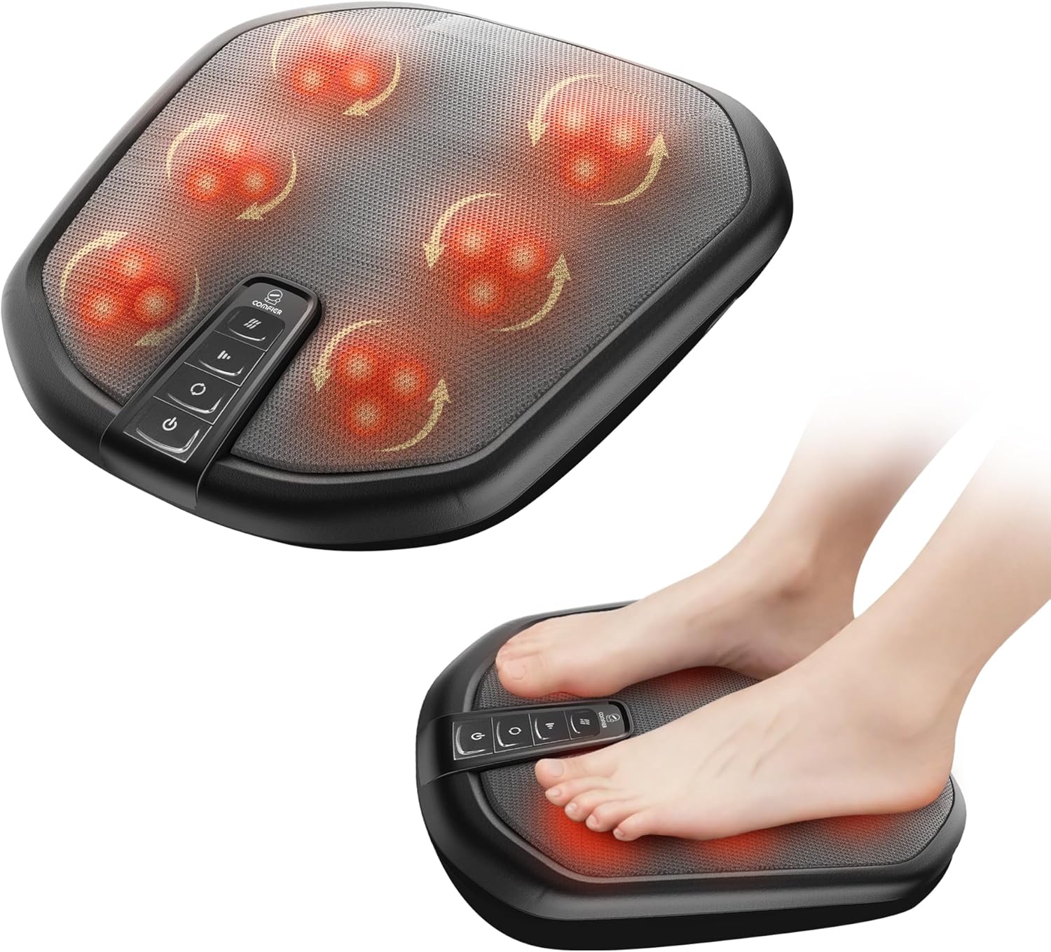 COMFIER Shiatsu Foot Massager with Warmth, Heated Elecric Keading Ft M…