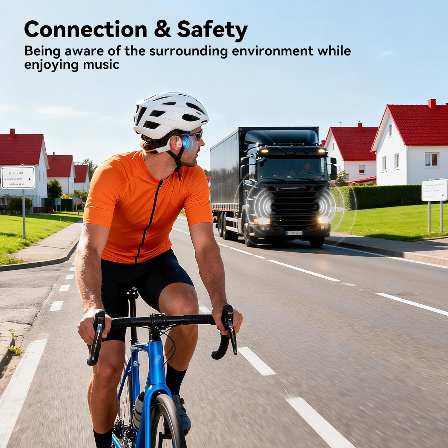 Fanisic Bone Conduction Headphones, Bluetooth 6.0 Open Ear Headphones with Mic, Type-C Quick Charge. Long Battery Life, IPX5 Sweatproof, Lightweight Comfortable for Office, Sports, and Driving - Image 4