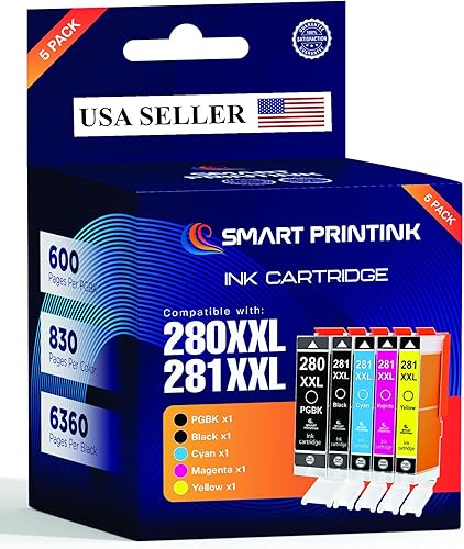 PGI-280XXL CLI-281XXL - Cartucho de repuesto compatible con Canon 280 XXL 281 XXL TR8620a compatible con TR8620a TR8620 TS702a TS9520 TS9521C TR8520