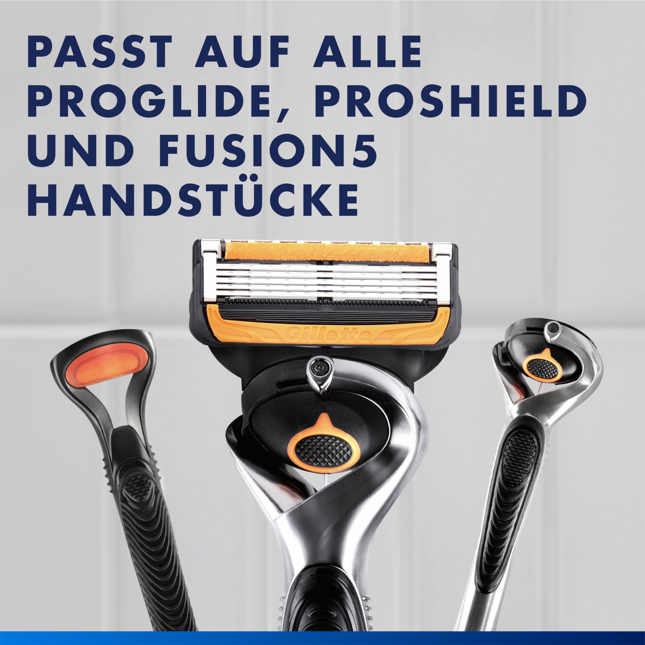 Gillette Proglide Power Rasierklingen, 12 Original Ersatzklingen, Schwarz | Nassrasierer, 2X Gleitstreifen vor Und Nach Den Klingen für Unglaubliche Gründlichkeit Und Komfort