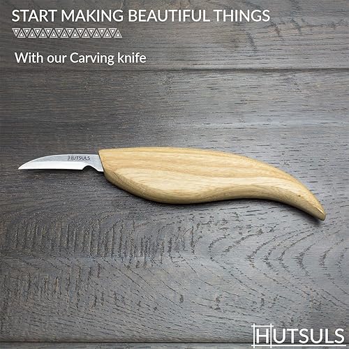 Miniatura 5 de Hutsuls Cuchillo para tallar virutas para principiantes, cuchillo afilado para tallar madera en una caja de regalo bellamente diseñada, herramienta