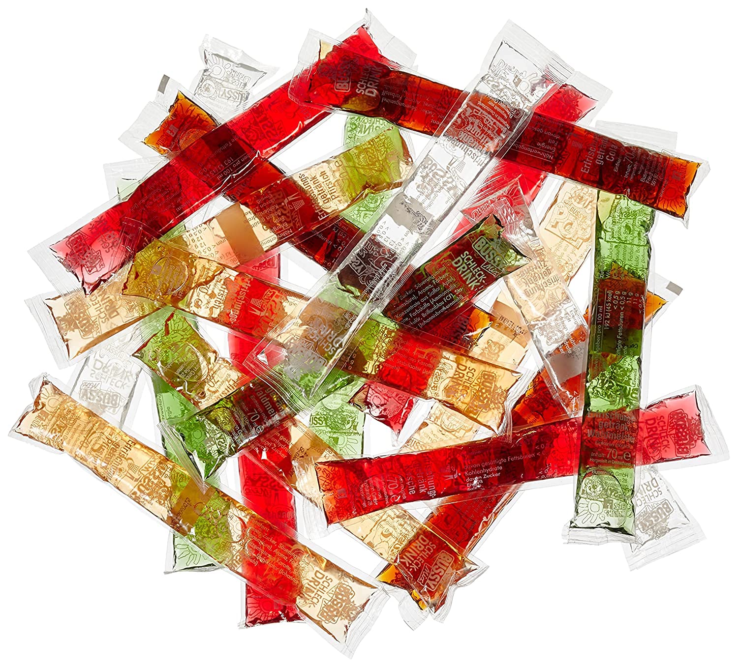 Bussy Mix Wasssereis zum Selbsteinfrieren, 100er Pack (100 x 70 ml)