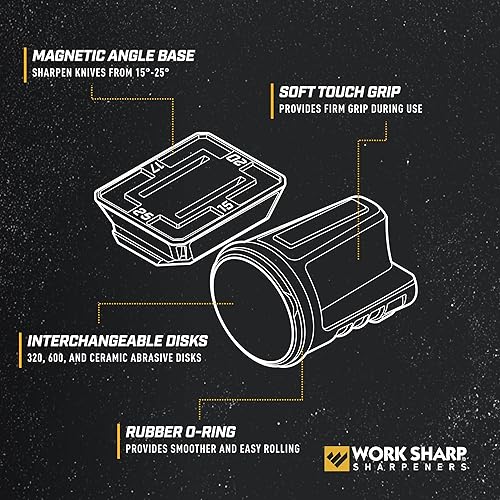 Miniatura 3 de Work Sharp Afilador de cuchillos rodantes con 4 ángulos de afilado para todos los cuchillos de chef y cocina